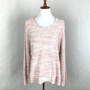 Vince Camuto Space-Dye Top Sweater Cut-out Neck